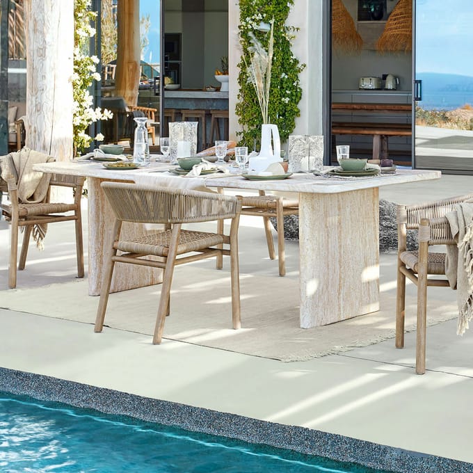 LOBERON Eettafel Yveline crème