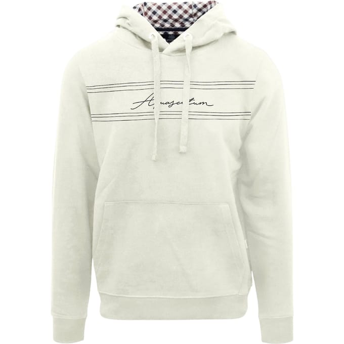 Aquascutum Heren Signature Regular-hoodie (Boter)
