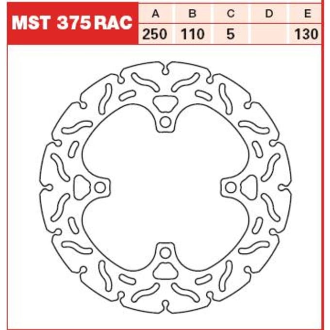 Remschijf TRW MOTO MST375RAC