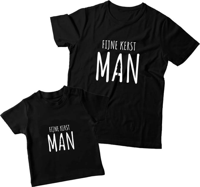 Matching kerstshirts Vader & Zoon/Dochter | Fijne kerst man