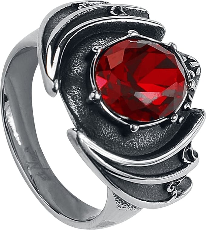 etNox hard and heavy - Gothic Ring - Bat Wing - voor Vrouwen - zilverkleurig