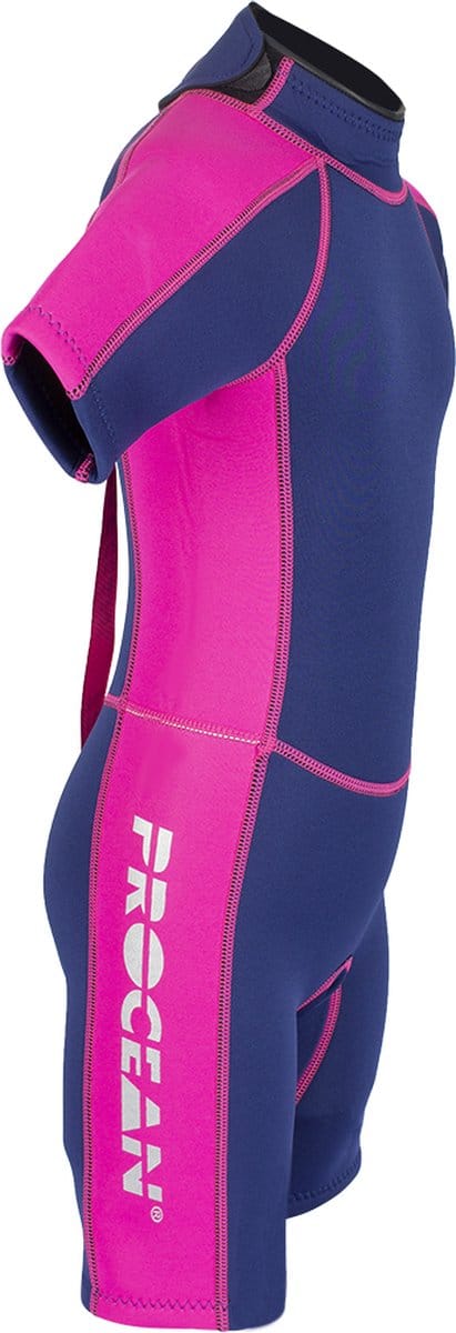 Meisjes shorty 3mm blauw/roze 2XS