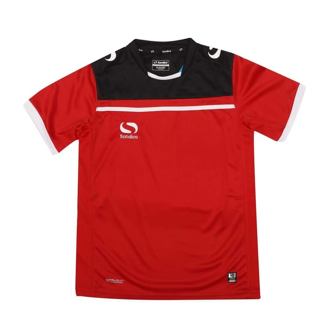 Sondico Kinder/Kinder-T-shirt met gekleurd blok (Rood/zwart)