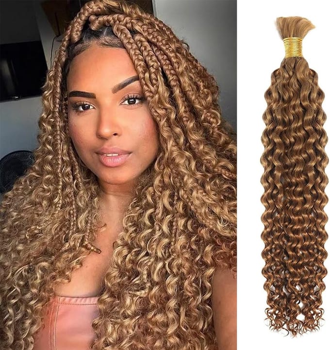 Blond Vlechtjes Menselijk Haar 16 Inch Licht Blond Bulk 50g voor Boho en Box Braids