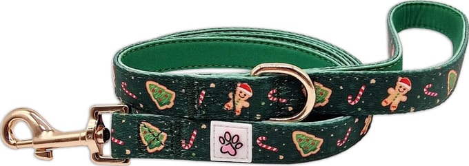 Paw My God! Kerst Hondenriem - Howliday Crumbles - Groen - 140 cm