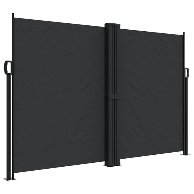 vidaXL - Windscherm - uittrekbaar - 160x600 - cm - zwart