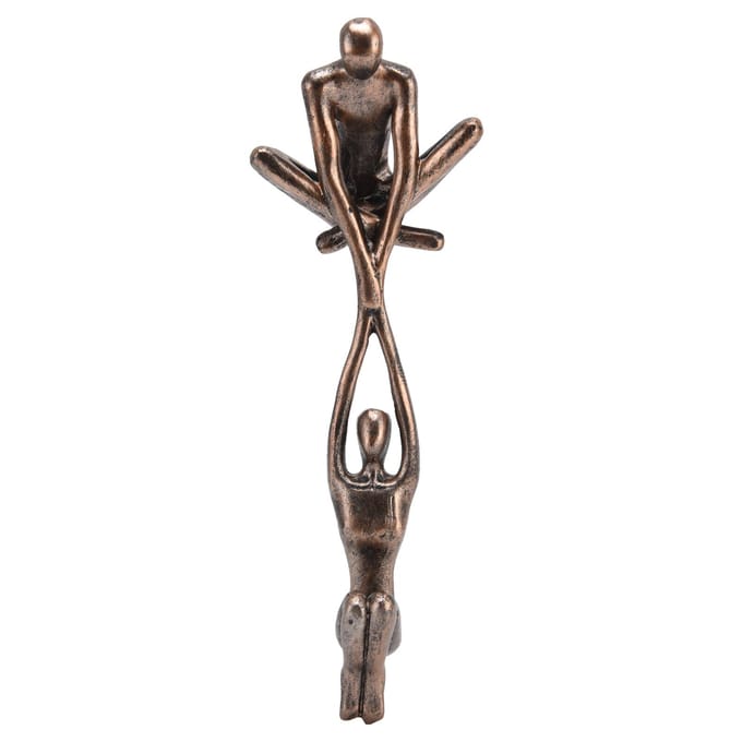 Dansend Beeldje Hars Beeldje Koppel Beeldje Ornament voor Huis Kantoor Bureau Decor gray
