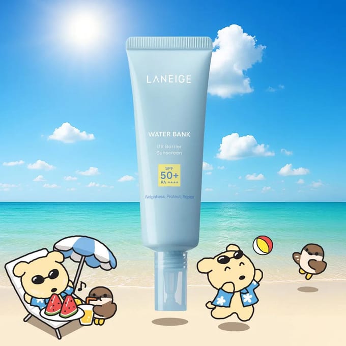 Water Bank UV Barrier Zonnebrandcrème SPF50+/PA++++ 50ml white