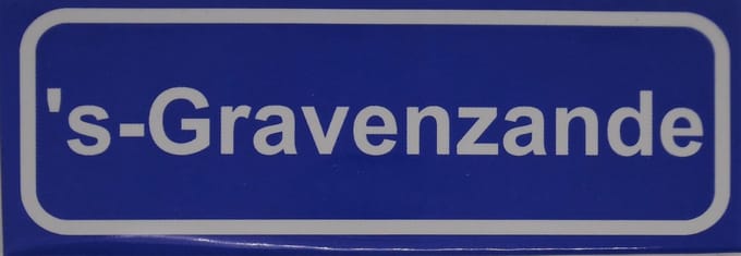 Souv© - magneet plaatsnaambord s-Gravenzande