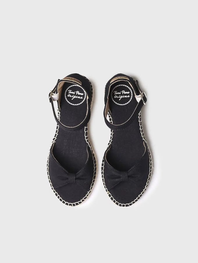 Espadrille met gebogen sleehak | BILMA-L