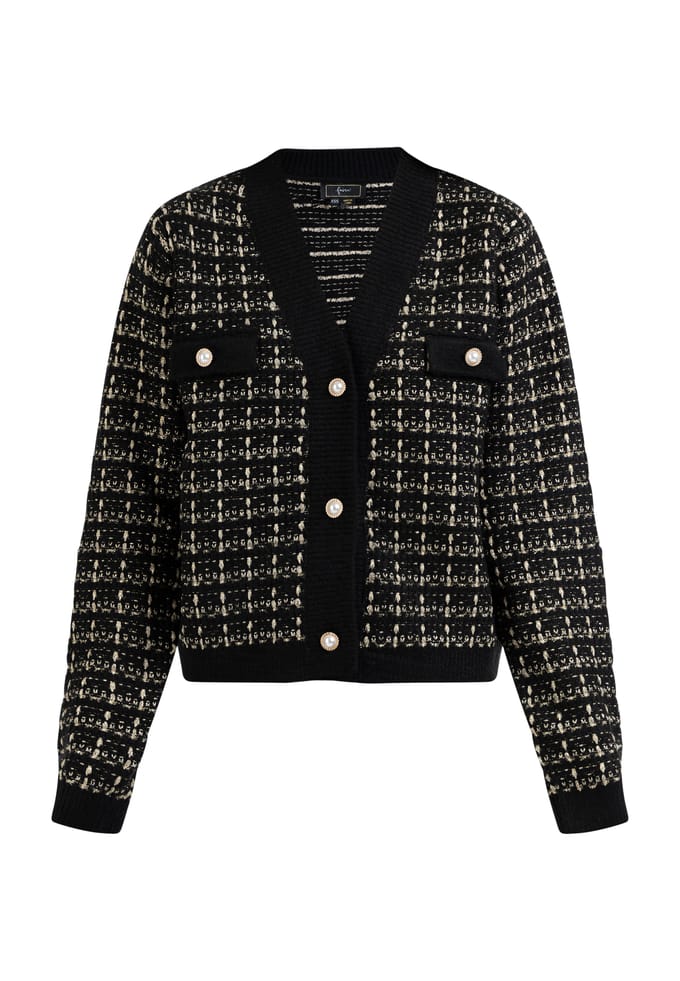Faina Vest in bouclé-look Dames zwart