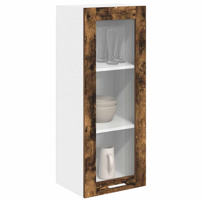 vidaXL - Hangkast - Gerookt - eiken - 40 - x - 31 - x - 100 - cm - Bewerkt - hout