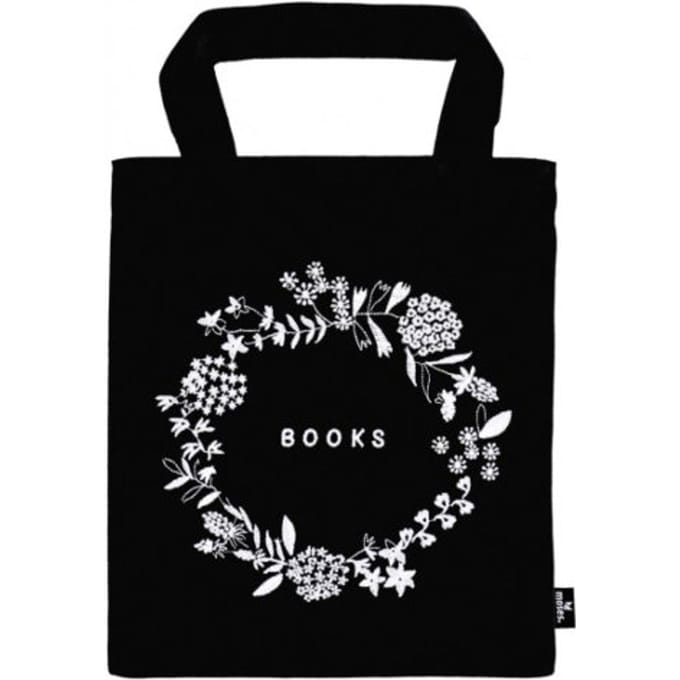 Libri_x boekentas katoen, formaat 20 x 25 cm. - books flowers