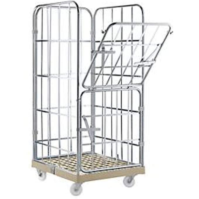 Rolcontainer - 4-zijdig - 724 x 815 x 1640 mm - grijs