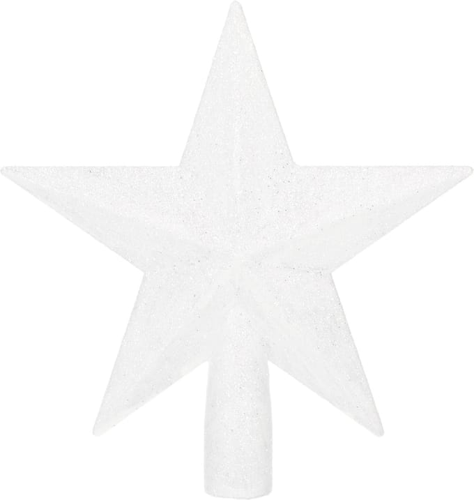 Kerstboom Piek | Ster | 19 cm | Glitter | Zilver