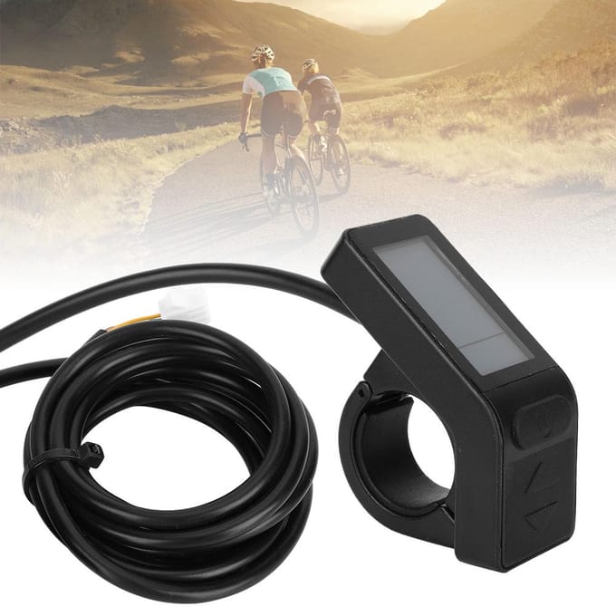 Fiets Fiets Lithium Batterij Conversie LCD4 LCD Instrument Connector 24V 36V 48V Universeel black