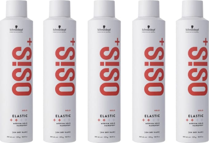 5x Schwarzkopf Osis Elastic Hairspray 500ml