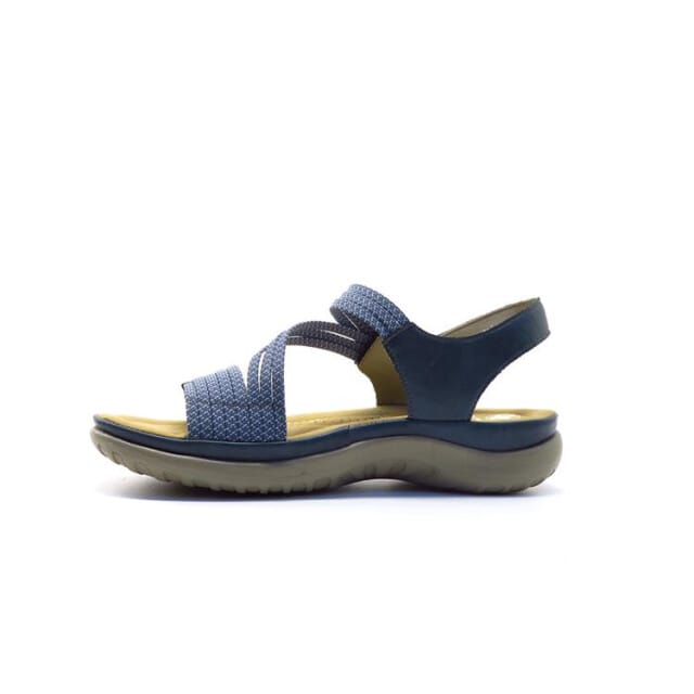 Rieker Sandalen blauw Textiel - Maat 38