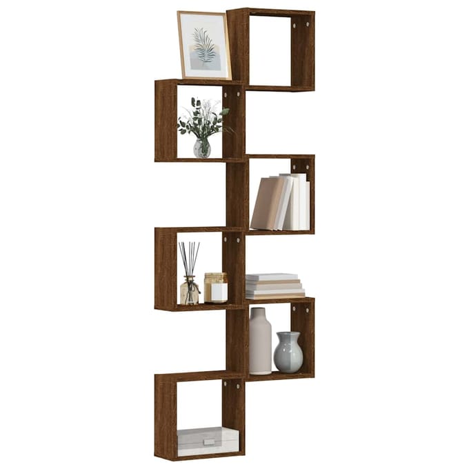 vidaXL - Wandschappen - kubus - 6 - st - 30x15x30 - cm - sonoma - bruin - eikenkleurig