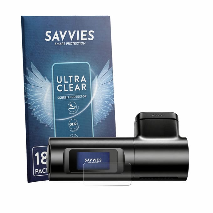Savvies - Screenprotector voor Azdome M330 - Folie Beschermfolie transparant 18 Stuks