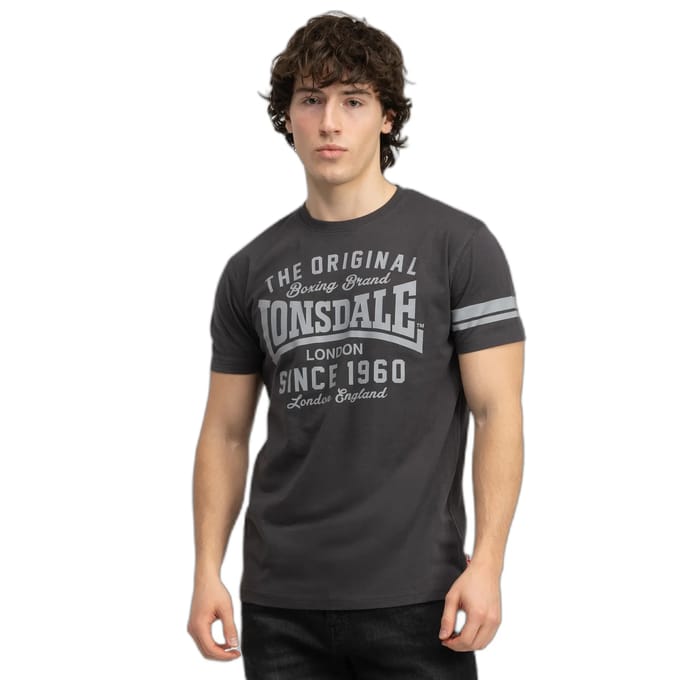 Lonsdale Winnard T-Shirt Normale Passform Anthracite/Grey-3XL