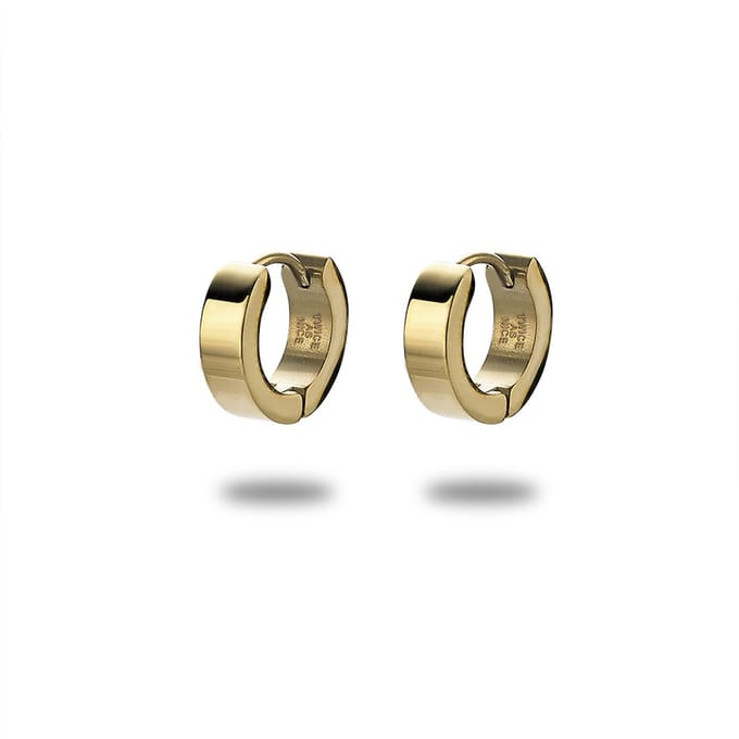 Twice As Nice Oorbellen in goudkleurig edelstaal, oorring, 12 mm