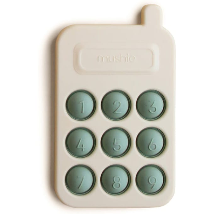 Mushie - Pop It Telefoon - Sensorische Siliconen Speelgoed - Activiteiten speelgoed - Camebridge Blue