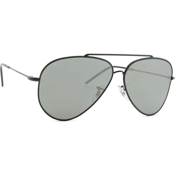 Ray-Ban Aviator Unisex Zwart Zilver Spiegel RB0101S Aviator Achterzijde
