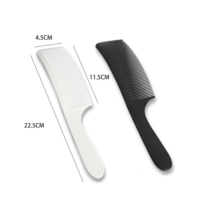 Professionele Salon Gebogen Kapperskam Flat Top Haarknipkam zwart