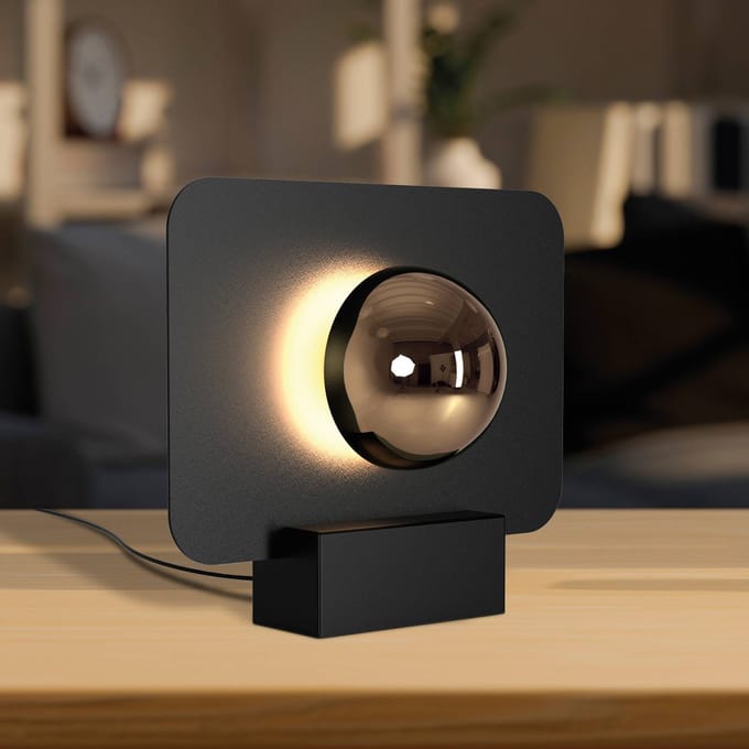 Mantra Iluminación Alba LED tafellamp, indirect verlichtingseffect, zwart