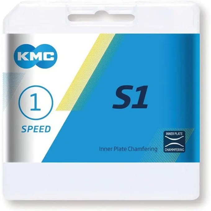 KMC Single speed ketting - anti-drop ontwerp - roestbestendig - 112 schakels - bruin