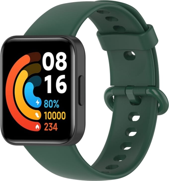Siliconen bandje - geschikt voor Xiaomi Redmi Watch 2 - donkergroen