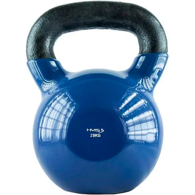 HMS KNV Serie - Kettlebell - Gietijzer - 28kg - Ergonomische Handgreep - Vinyl Coating