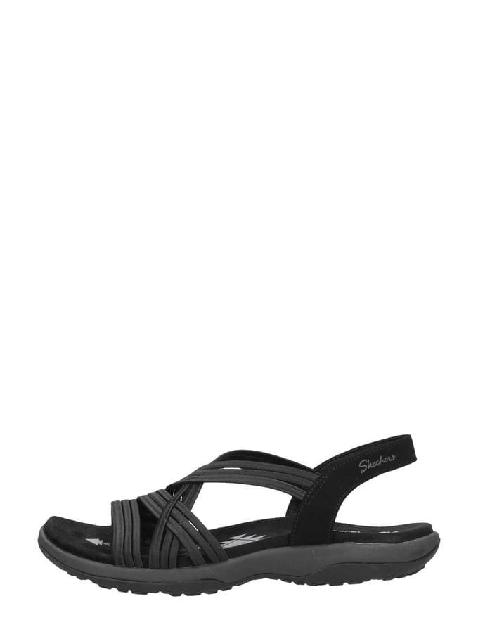 Skechers Reggae Slim - Simply Stretch Dames Sandalen - Black - Maat 37