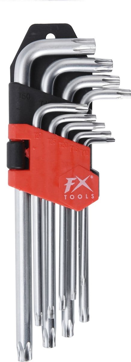 Torx sleutelset / Torx schroevendraaierset - met opbergband - 9-delig