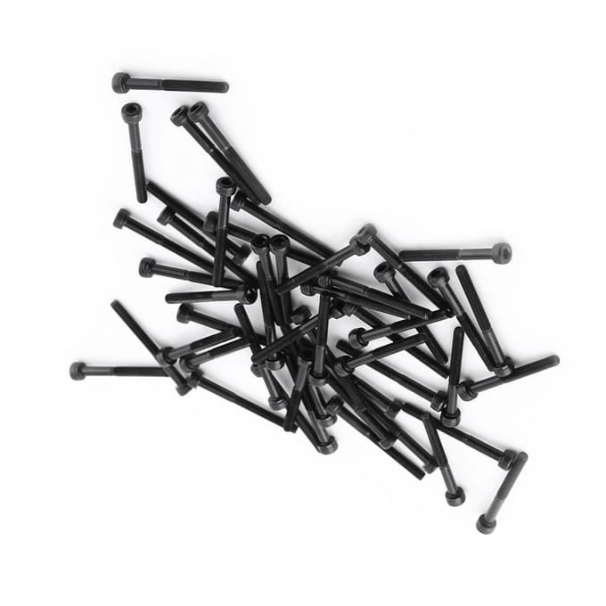 M3 Zwarte Zeskantkop Schroefbout Set (M3*30mm, Gedeeltelijk Draad, 50 stuks)