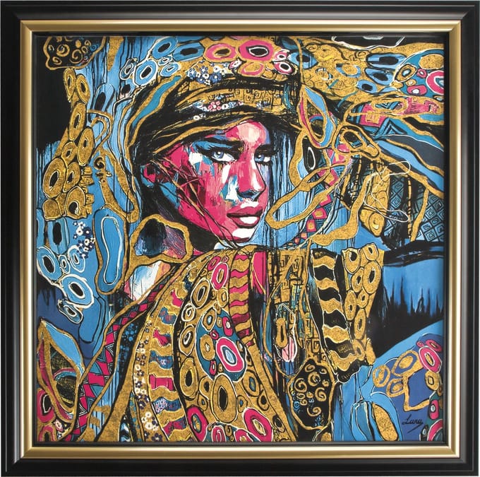 Goebel - Lana Frey | Schilderij Aphrodite | Porselein - 59cm - met echt goud - Limited Edition