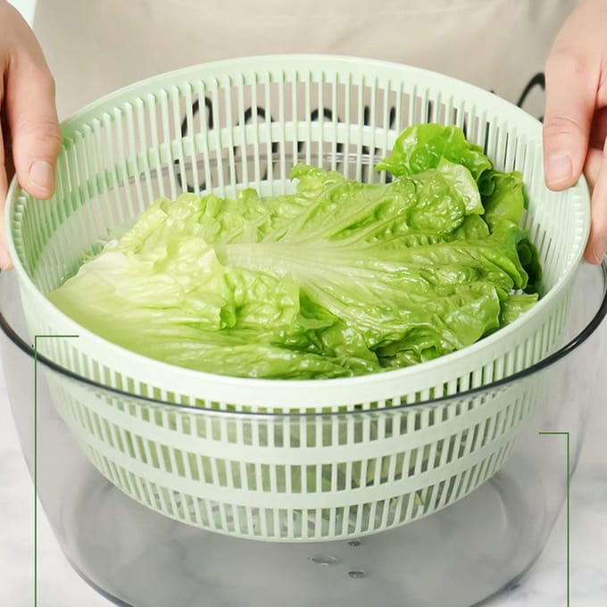 Groentesaladekom - Saladedroger - Handmatig - Fruitdroger