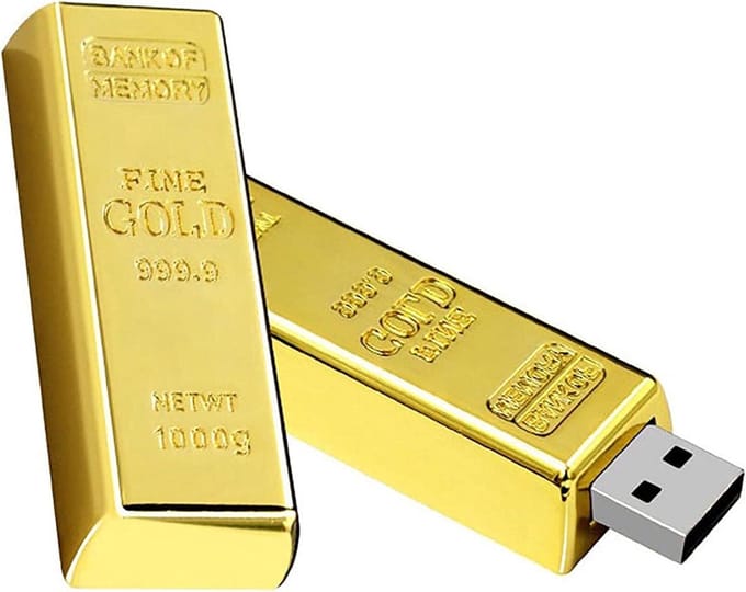 USB-stick Geheugen - Flash Drive Data - Snelle Data Opslag - Duurzaam Metalen Design - 32 GB - Goud