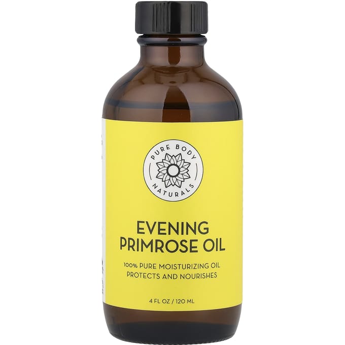 Pure Body Naturals, Teunisbloemolie, 4 fl oz (120 ml) yellow
