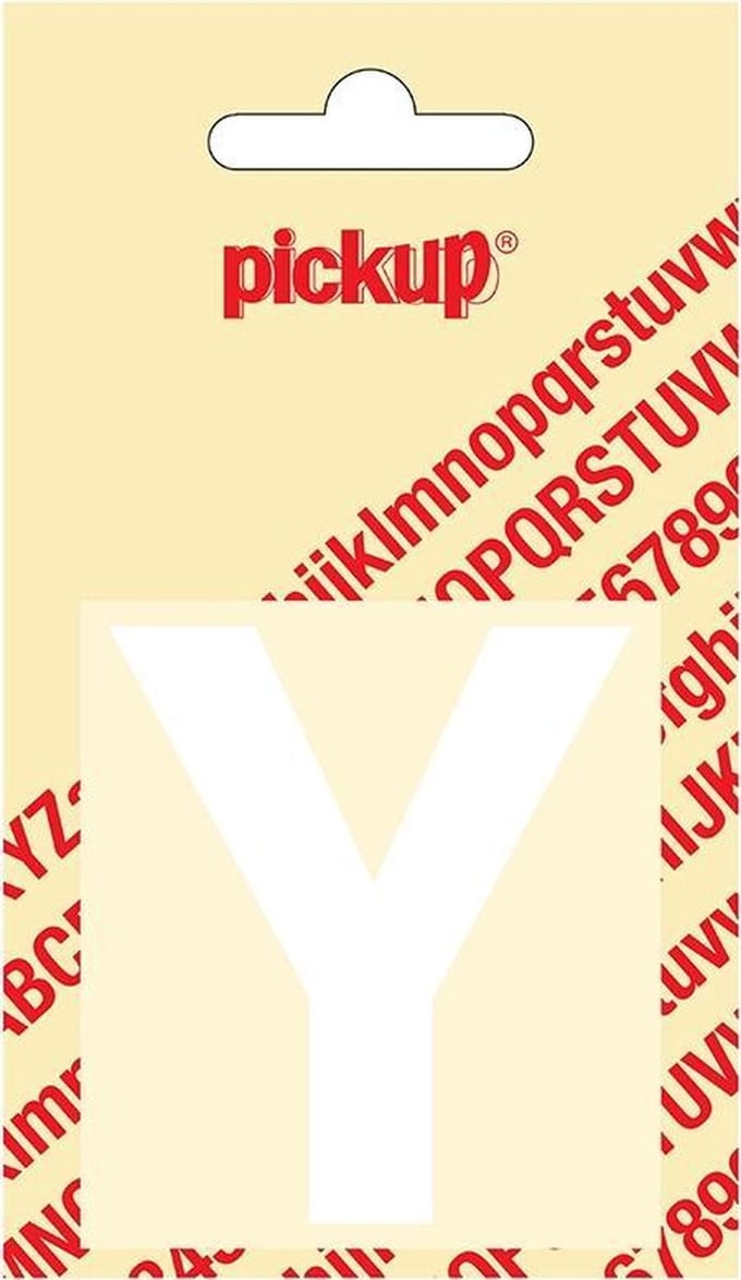 Pickup plakletter Helvetica 60 mm - wit Y
