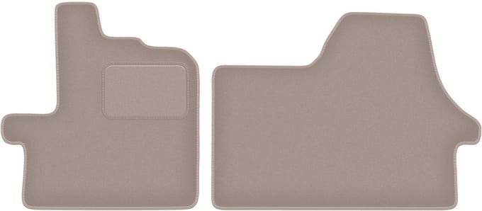 Beige velours matten voor: Citroen Jumper II bestelbus (2006-2014)