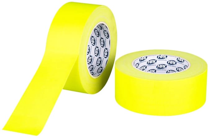 3M Gaffer tape - Sterke hechting - Makkelijk afscheurbaar - Fluorescerend geel - 50mm x 25m