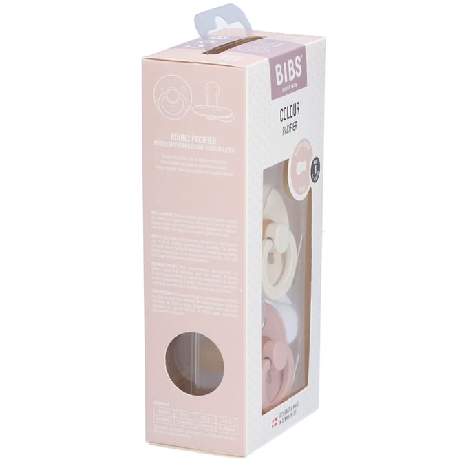 BIBS Colour Fopspeen - 0-6 mnd - 2-pack - Rond - Ivory/Blush