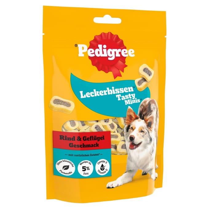 Pedigree Tasty Mini's - Mega-voordeelpakket: 6 x 155 g Rund en Gevogelte