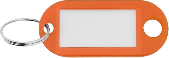 CombiCraft sleutellabels oranje 48x22mm actiemodel - 100 stuks