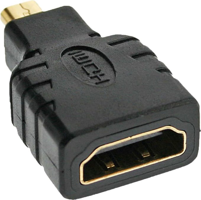 Micro HDMI - HDMI adapter - versie 2.0 (4K 60Hz) / zwart