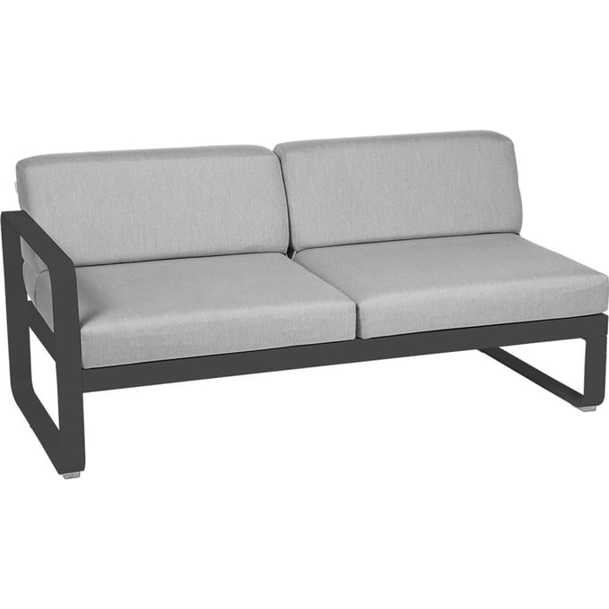 Fermob BELLEVIE 2 zits module links - 47 antraciet mat - 79 Flanelgrijs