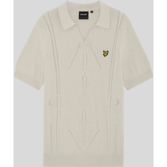 Open Kraag Argyle Gebreide Polo Shirt