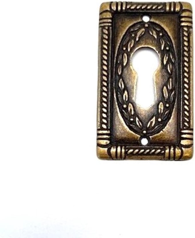 Sleutelplaatje Brons antiek rechthoekig 25x43mm